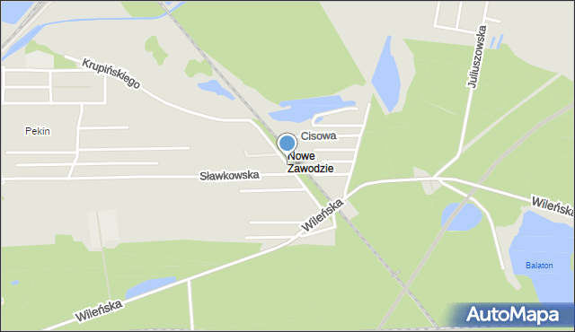 Sosnowiec, Jałowcowa, mapa Sosnowca