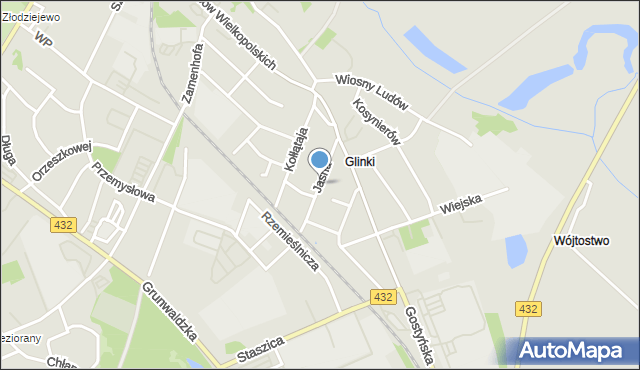 Śrem, Jasna, mapa Śrem