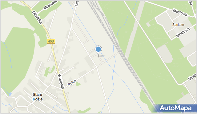 Stare Koźle, Jaksiewicza Józefa, mapa Stare Koźle