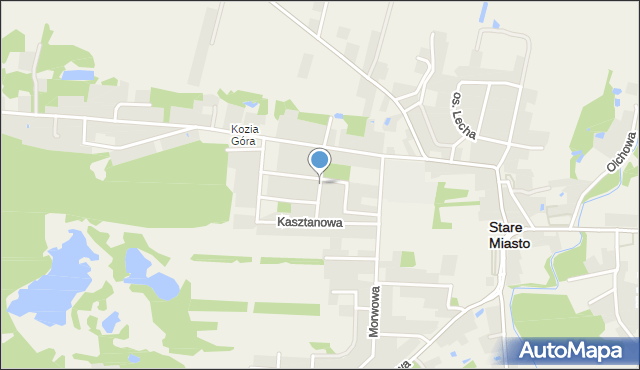 Stare Miasto powiat koniński, Jarzębinowa, mapa Stare Miasto powiat koniński