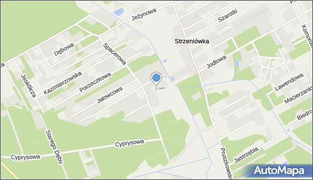 Strzeniówka, Jasna, mapa Strzeniówka