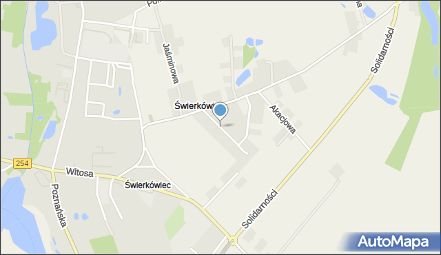 Świerkówiec, Jarzębinowa, mapa Świerkówiec