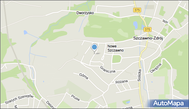 Szczawno-Zdrój, Jarzębinowa, mapa Szczawno-Zdrój