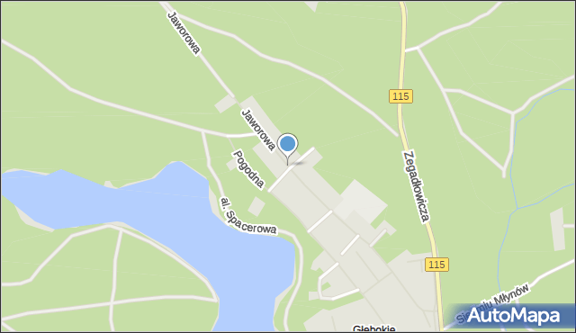 Szczecin, Jaworowa, mapa Szczecina