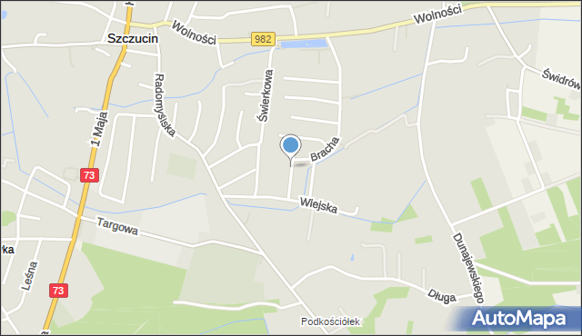 Szczucin, Jaśminowa, mapa Szczucin