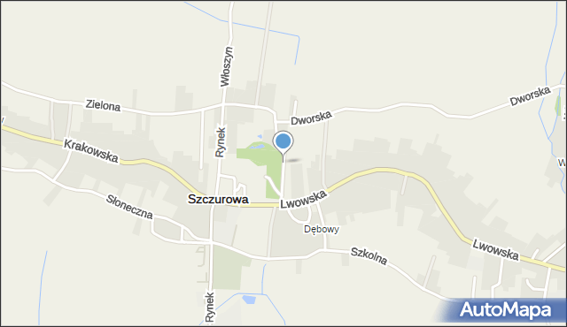 Szczurowa, Jana Pawła II, mapa Szczurowa