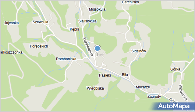 Szczyrk, Jałowcowa, mapa Szczyrk
