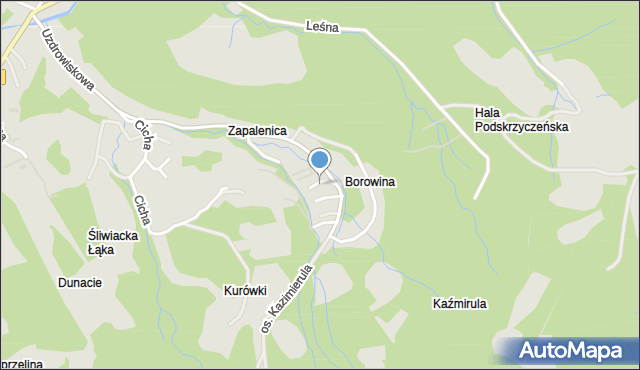 Szczyrk, Jaskółcza, mapa Szczyrk