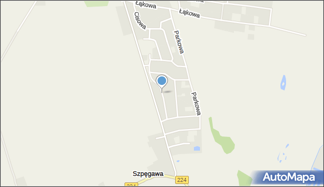 Szpęgawa, Jarzębinowa, mapa Szpęgawa