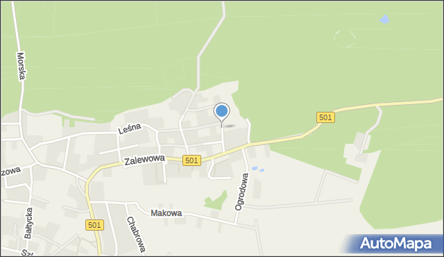 Sztutowo, Jagodowa, mapa Sztutowo