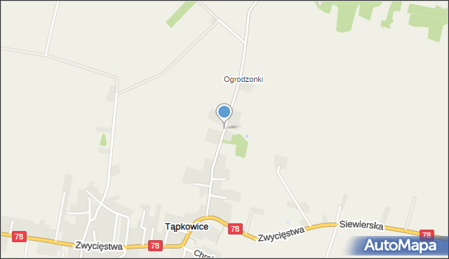 Tąpkowice, Jana Pawła II, mapa Tąpkowice