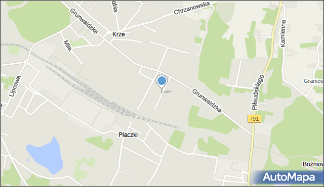 Trzebinia powiat chrzanowski, Jagodowa, mapa Trzebinia powiat chrzanowski