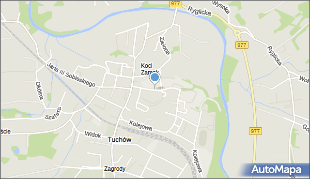 Tuchów, Jana Pawła II, mapa Tuchów