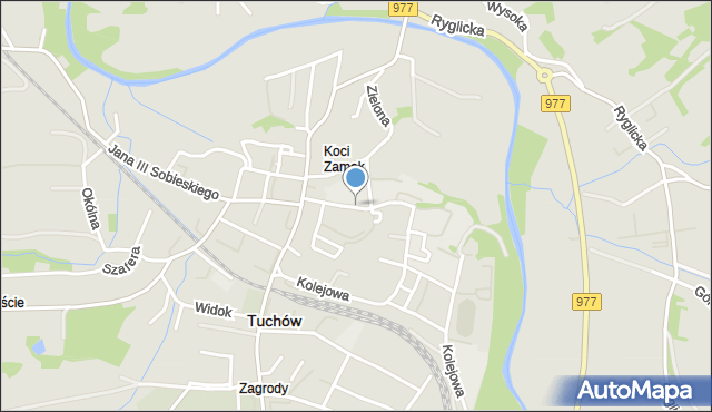 Tuchów, Jana Pawła II, mapa Tuchów