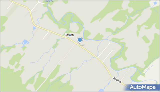 Ustrzyki Dolne, Jasień, mapa Ustrzyki Dolne