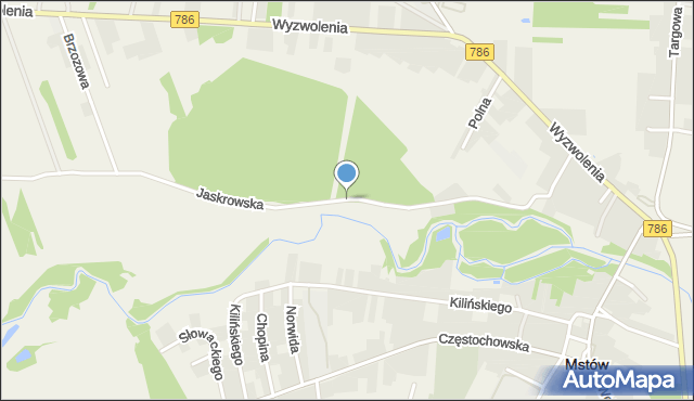 Wancerzów, Jaskrowska, mapa Wancerzów