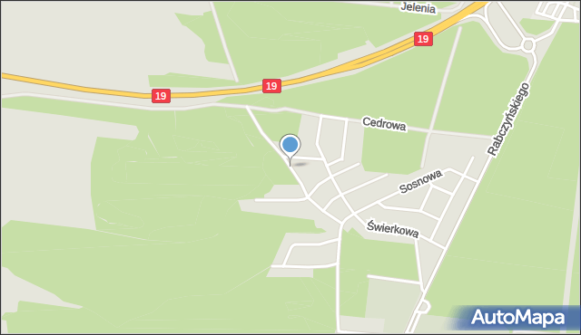 Wasilków, Jaworowa, mapa Wasilków