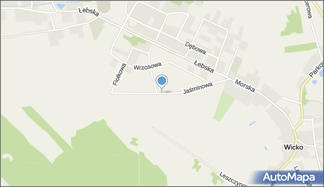 Wicko powiat lęborski, Jaśminowa, mapa Wicko powiat lęborski
