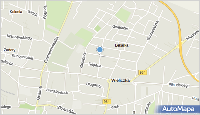 Wieliczka, Jagiellońska, mapa Wieliczka