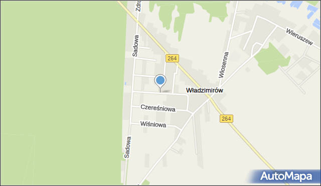 Władzimirów, Jabłoniowa, mapa Władzimirów