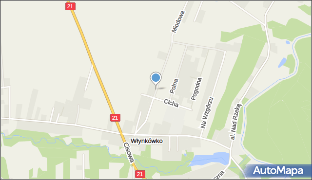 Włynkówko, Jarzębinowa, mapa Włynkówko