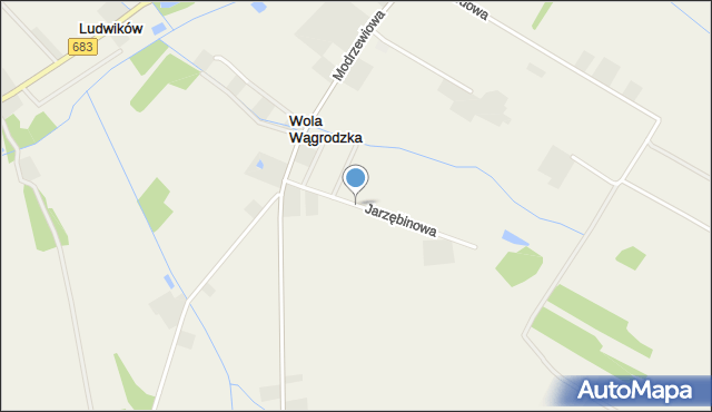 Wola Wągrodzka, Jarzębinowa, mapa Wola Wągrodzka