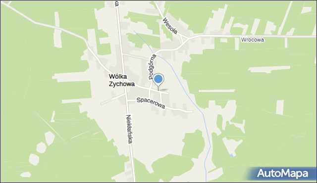 Wólka Zychowa, Jasna, mapa Wólka Zychowa