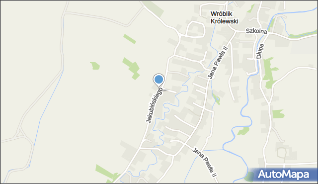 Wróblik Królewski, Jakubińskiego, ks., mapa Wróblik Królewski