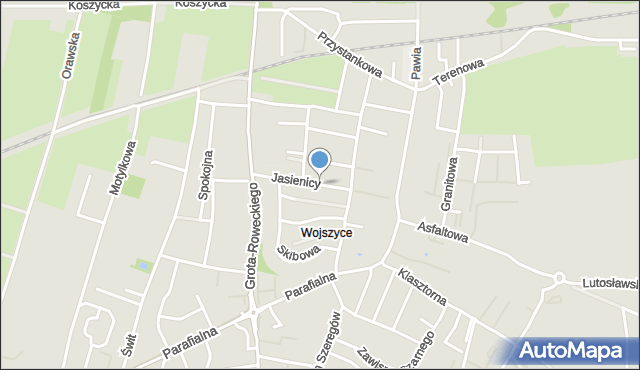 Wrocław, Jasienicy Pawła, mapa Wrocławia