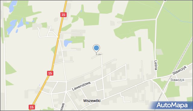 Wszewilki, Jagodowa, mapa Wszewilki