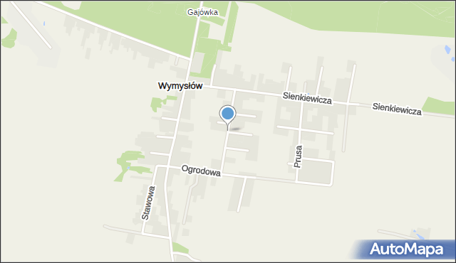 Wymysłów gmina Bobrowniki, Jana Pawła II, mapa Wymysłów gmina Bobrowniki