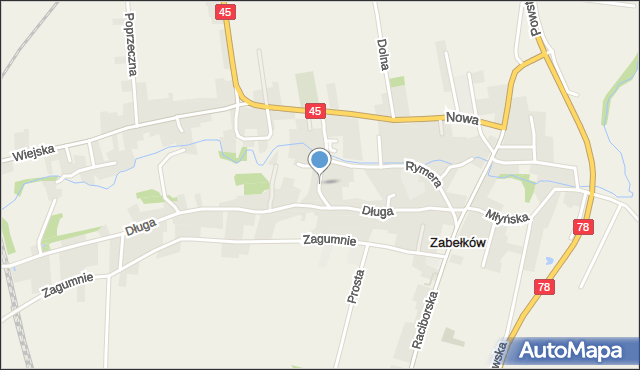 Zabełków, Jana, mapa Zabełków