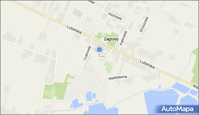 Zagrody gmina Garbów, Jana Pawła II, mapa Zagrody gmina Garbów