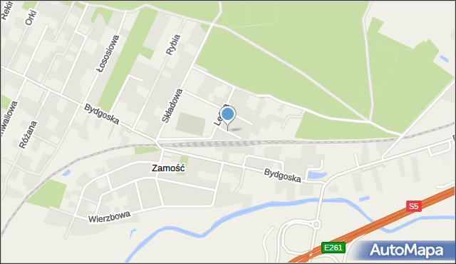 Zamość gmina Szubin, Jarzębinowa, mapa Zamość gmina Szubin