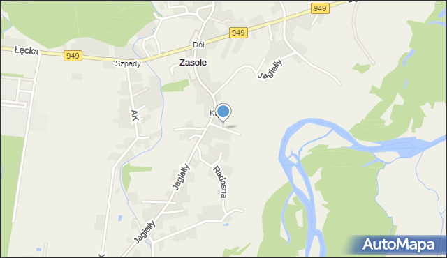 Zasole, Jasna, mapa Zasole