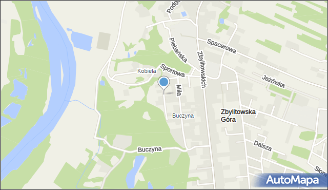 Zbylitowska Góra, Jana Pawła II, mapa Zbylitowska Góra