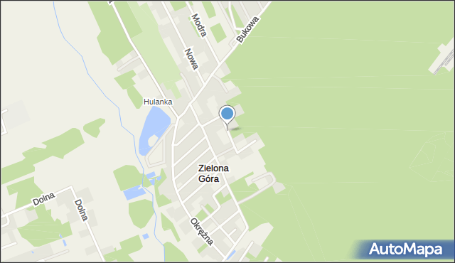 Zielona Góra gmina Andrespol, Jagodowa, mapa Zielona Góra gmina Andrespol