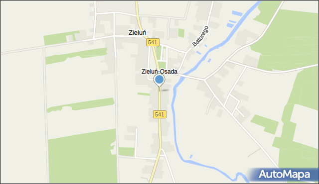 Zieluń-Osada, Jagiellońska, mapa Zieluń-Osada