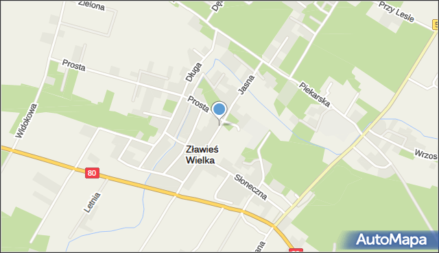 Zławieś Wielka, Jasna, mapa Zławieś Wielka