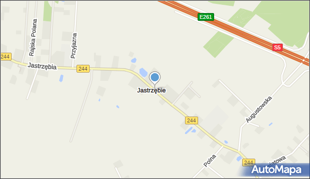 Żołędowo gmina Osielsko, Jastrzębia, mapa Żołędowo gmina Osielsko