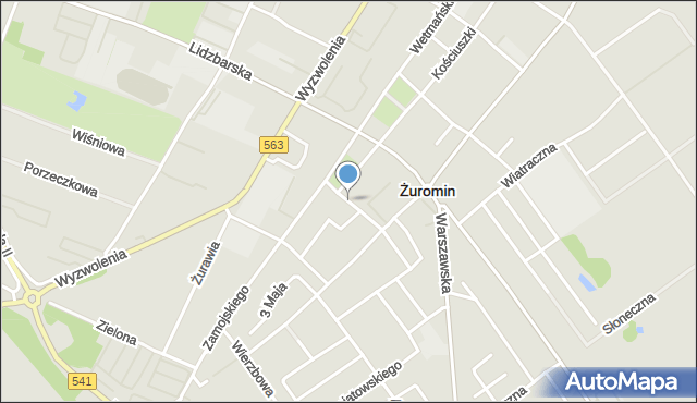 Żuromin, Jasna, mapa Żuromin