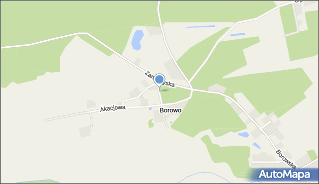 Borowo gmina Krzykosy, Jesionowa, mapa Borowo gmina Krzykosy