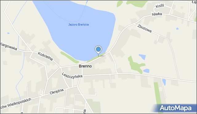 Brenno, Jeziorna, mapa Brenno