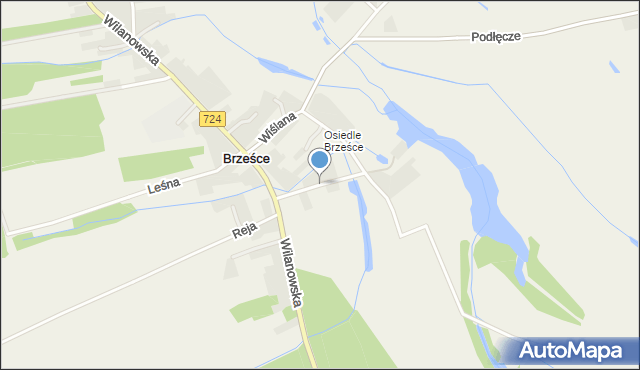 Brześce gmina Góra Kalwaria, Jesionowa, mapa Brześce gmina Góra Kalwaria