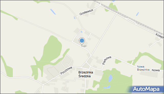 Brzezinka Średzka, Jesionowa, mapa Brzezinka Średzka