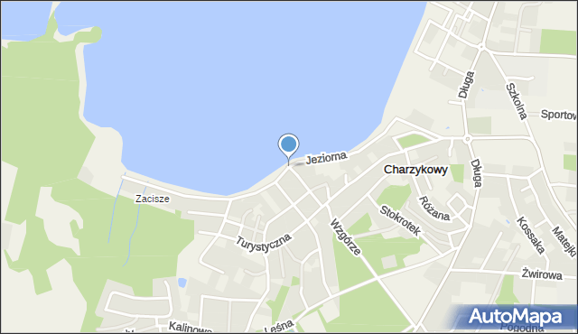Charzykowy, Jeziorna, mapa Charzykowy