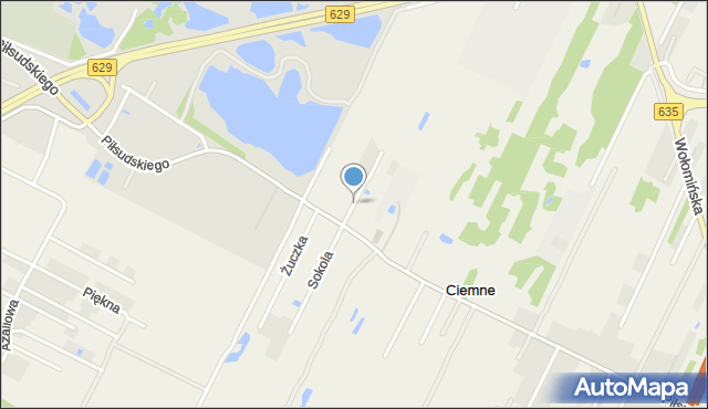 Ciemne gmina Radzymin, Jesienna, mapa Ciemne gmina Radzymin