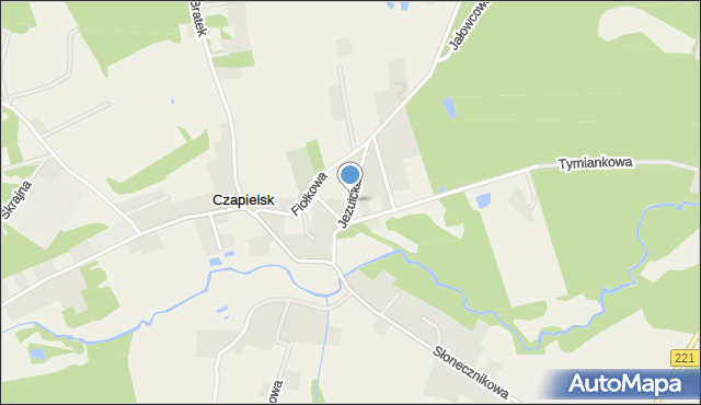 Czapielsk, Jezuicka, mapa Czapielsk