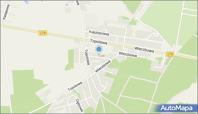 Dolaszewo, Jesionowa, mapa Dolaszewo