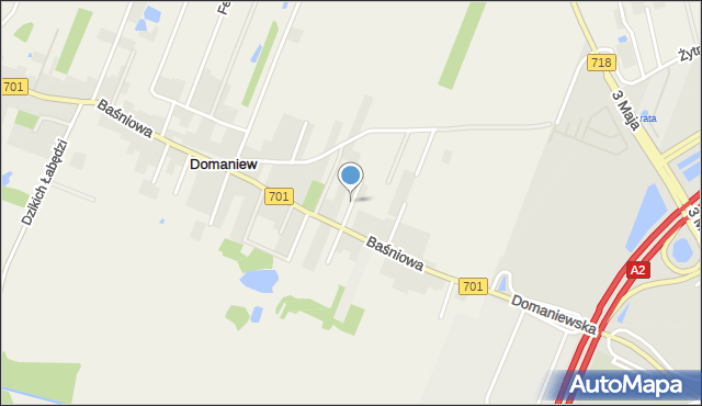 Domaniew gmina Brwinów, Jesienna, mapa Domaniew gmina Brwinów